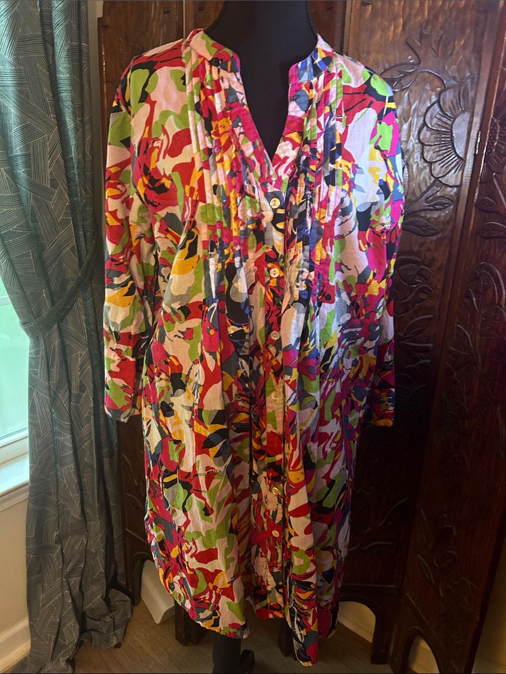 Vibrant Floral Mini Dress in Multicolor